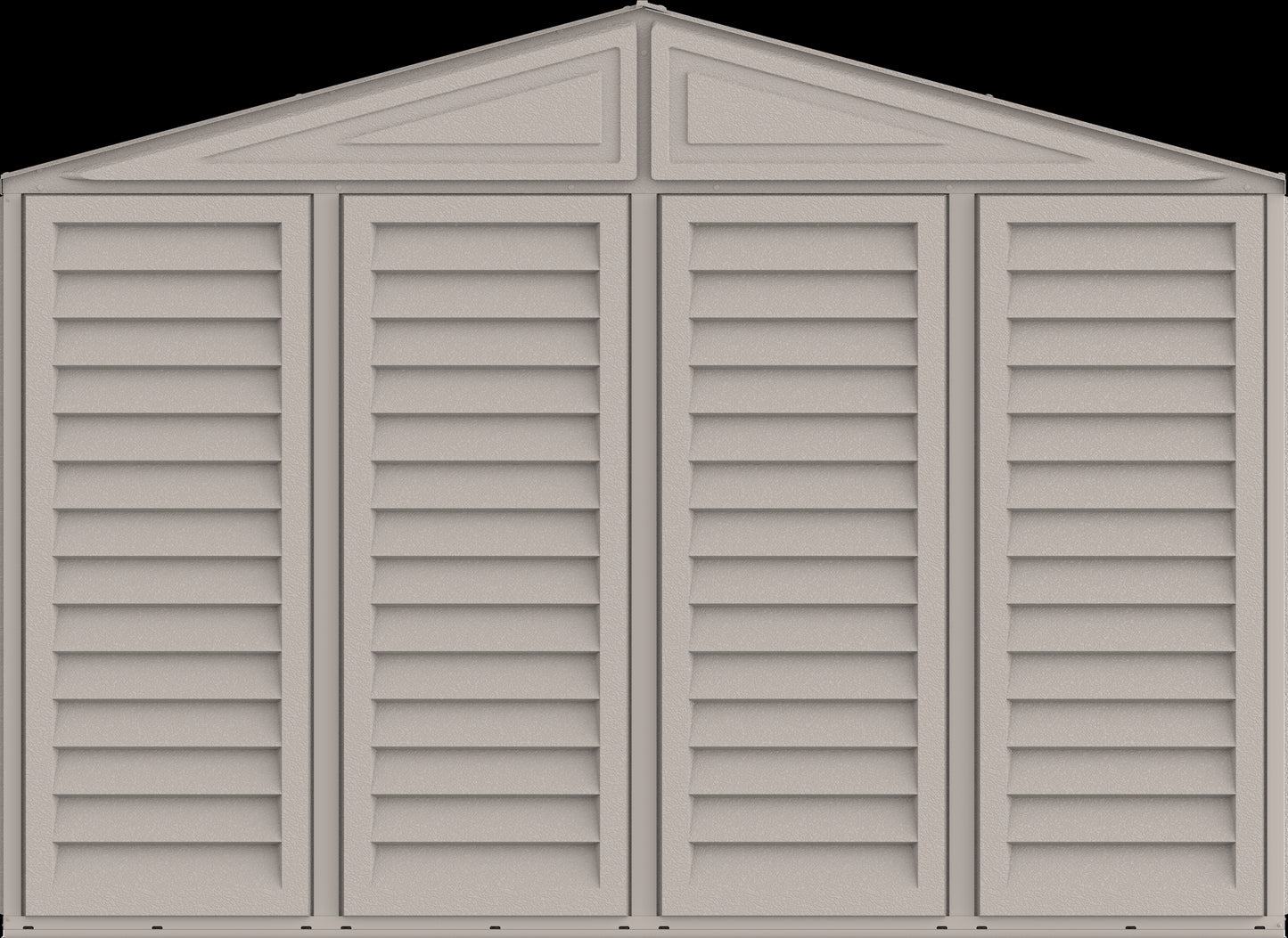Duramax Vinyl Garage 10.5x15.5 w/ Foundation 2 Windows Back Door View 15026