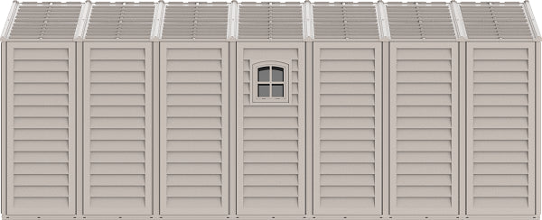 Duramax Vinyl Garage 10.5x28.5 w/ Foundation 2 Windows Upper Details 15526