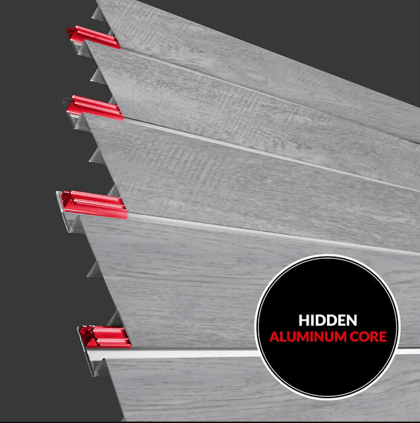 Proslat 8 ft. x 4 ft. PROCORE+ Gray Wood PVC Garage Slatwall System 87771