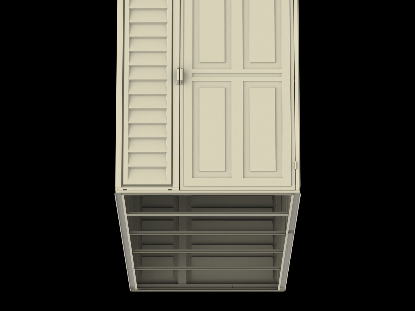 Duramax 4x10 Sidemate Shed w/foundation under the floor details 06725
