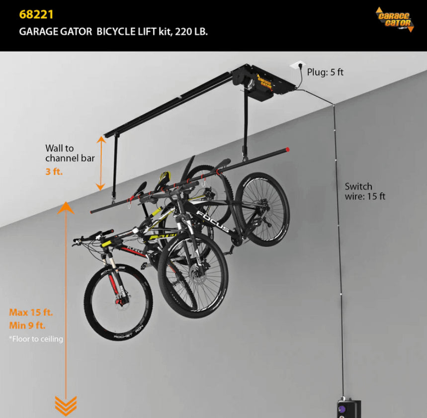 PROSLAT Garage Gator Multi-Bike Ceiling Lift