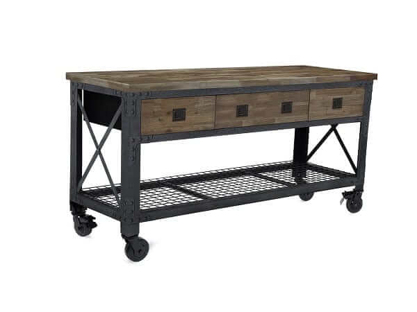 Duramax 72"Wx24"D Rolling Tool Workbench Aged Macadamia 68001M