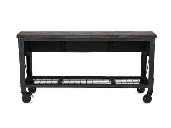 Duramax 3-Drawer Rolling Workbench Aged Espresso Front View 68001E