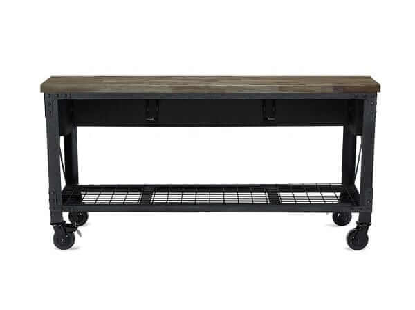 Duramax 72"Wx24"D Mobile Workbench with 3 Drawers Aged Macadamia 68001M