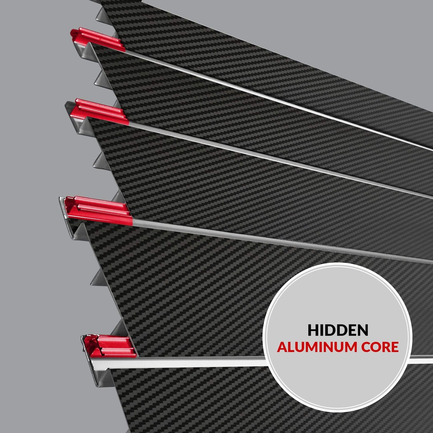 Proslat 8 ft. x 4 ft. PROCORE+ Carbon fiber PVC Slatwall 87775