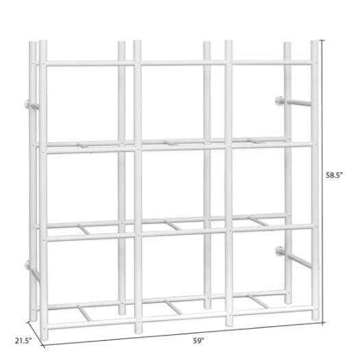 Proslat Stackable Bin Shelving Unit - 12 Totes Compact 65003