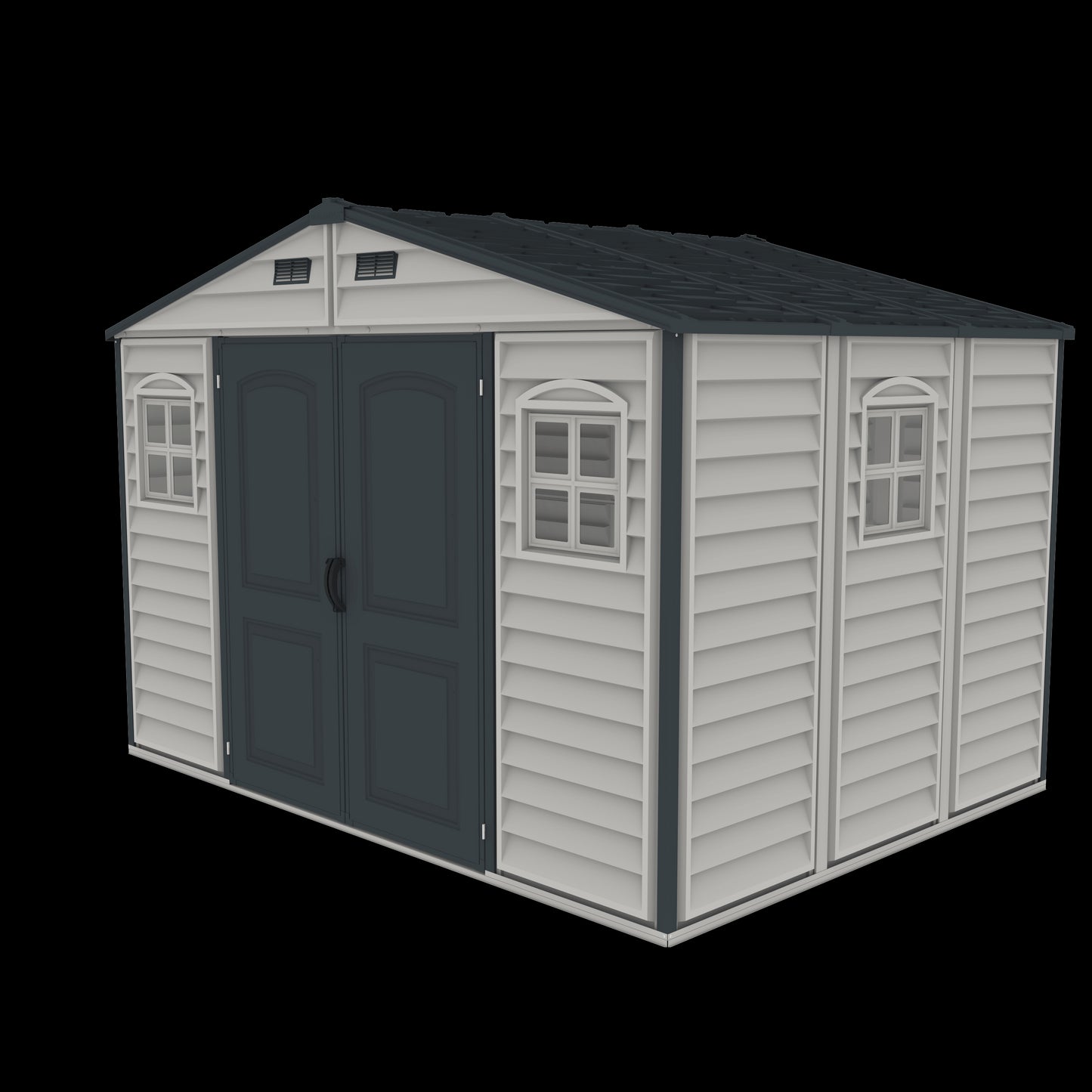 Duramax Woodside Plus 10'x8' Gray with Foundation 30227
