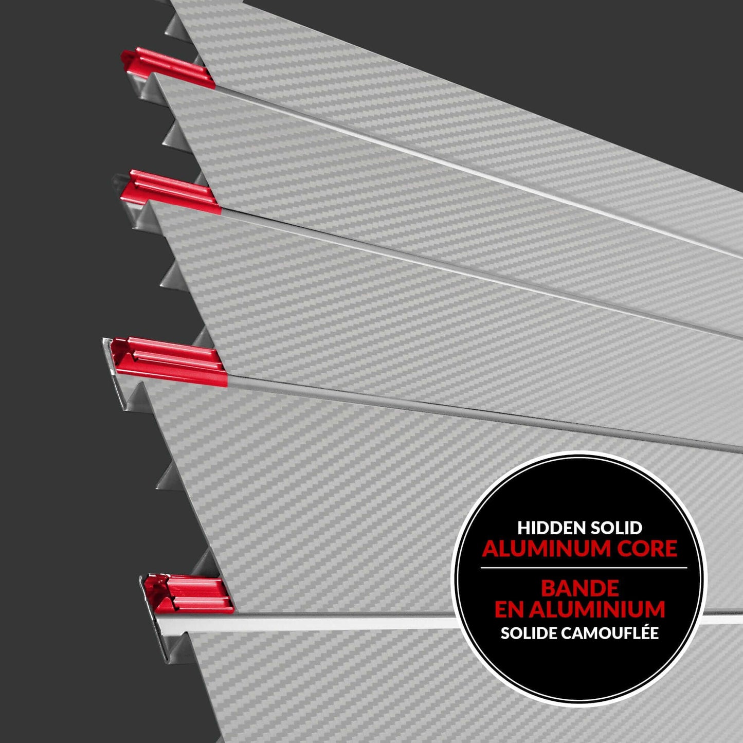 Proslat PROCORE+ Silver Gray Carbon Fiber Garage Wall Storage Solution Mini Bundle 37706K