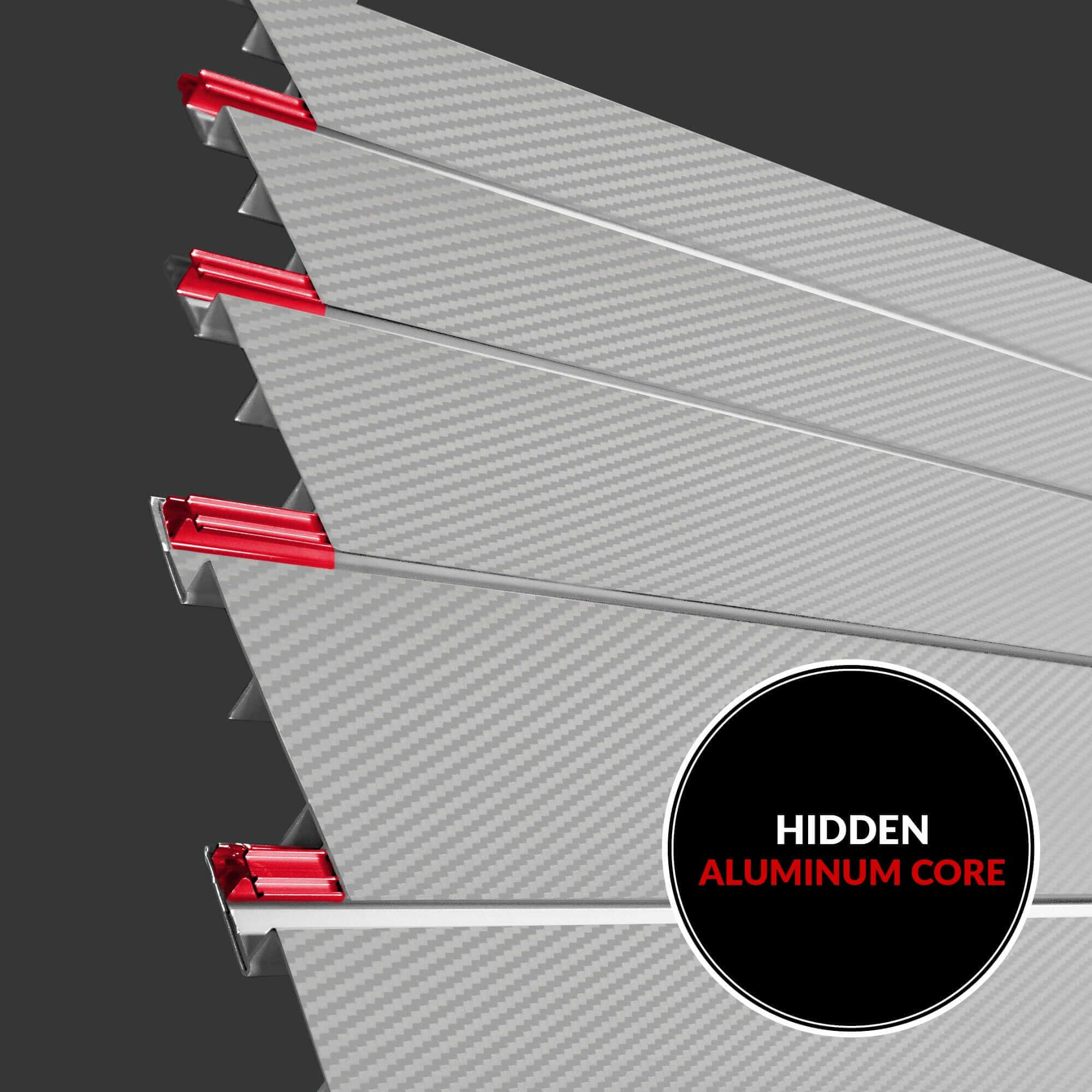 Proslat 8 ft. x 4 ft. PROCORE+ Silver Gray Carbon Fiber Modular Wall Storage – 2 Pack 64 sq ft 87727K