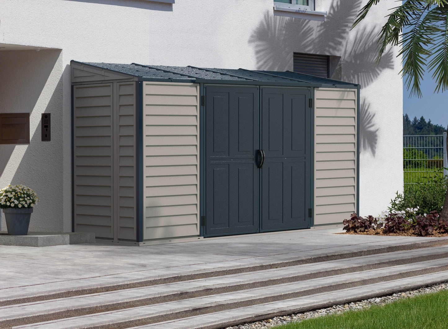 Duramax 10' x 4' Vinyl SideMate Plus ProStorage Shed 36825