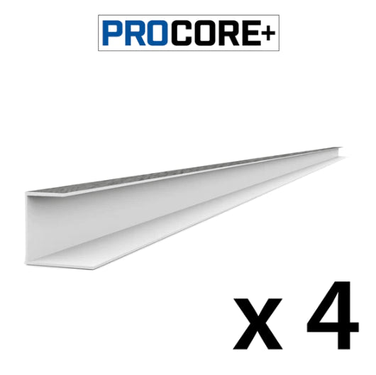 Proslat 8 ft. PROCORE+ Gray Wood PVC Side Trim 4 Pack 26124K