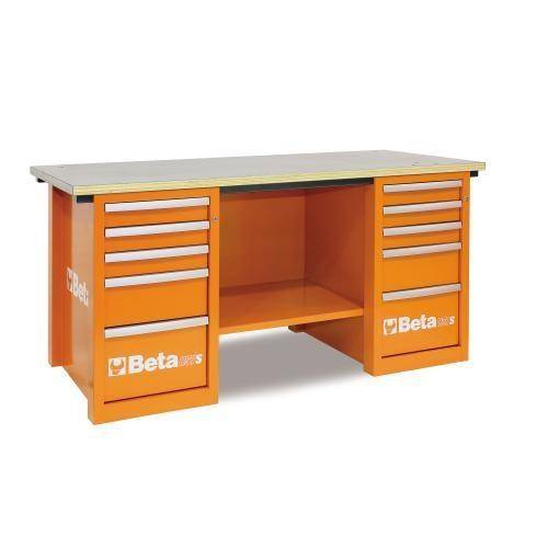 Beta Tools C57S C/O-MASTERCARGO WORKBENCH ORANGE - Garage Tools Storage