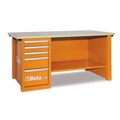 Beta Tools C57S D/O-MASTERCARGO WORKBENCH ORANGE - Garage Tools Storage