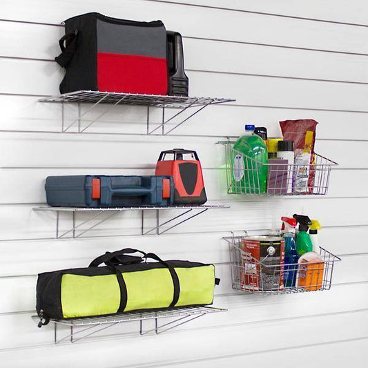 PROSLAT Shelf and Basket Kit Wall Storage #11003