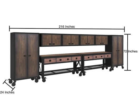 Duramax 8-Piece Garage Storage Combo Set Measurement