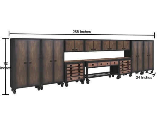 Duramax 11-Piece Garage Storage Combo Set Measurement