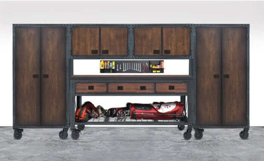 Duramax 5-Piece Workshop Workbench with Storage Cabinet Set