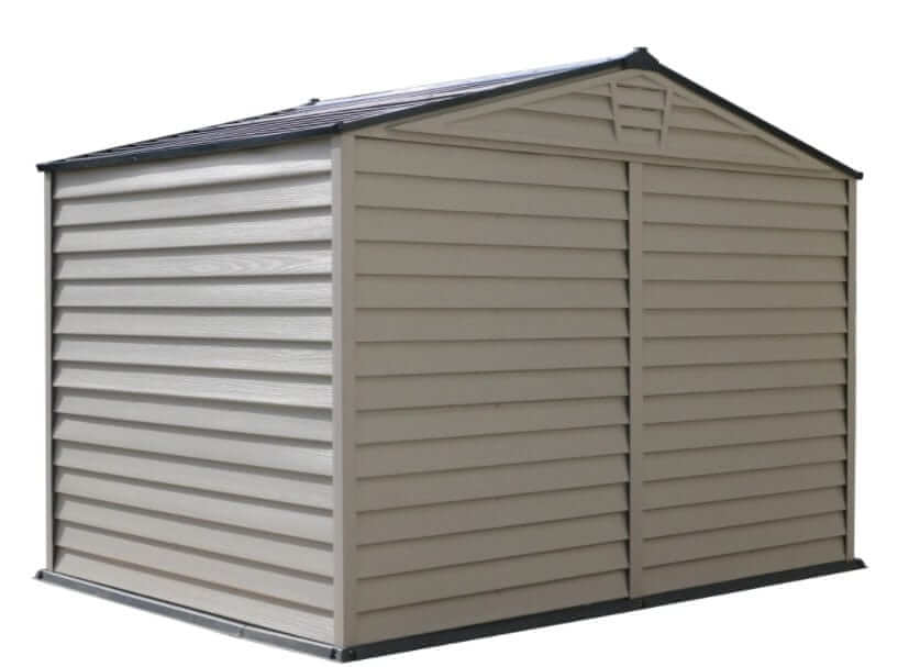 Duramax 10.5' x 8' Storemax Plus Vinyl Shed Kit with Floor Side View 30225