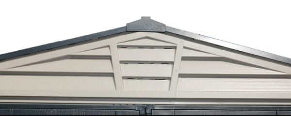 Duramax 10.5' x 8' Storemax Plus Vinyl Shed Kit with Floor Front Roof Details 30225