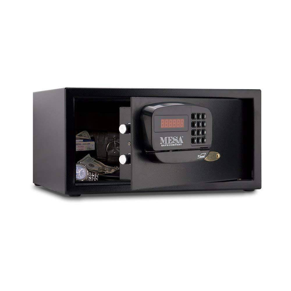 MESA Safes Hotel Portable Gun Safe 1.2 cu. ft. w/ Card Swipe Black,MHRC916E-BLK