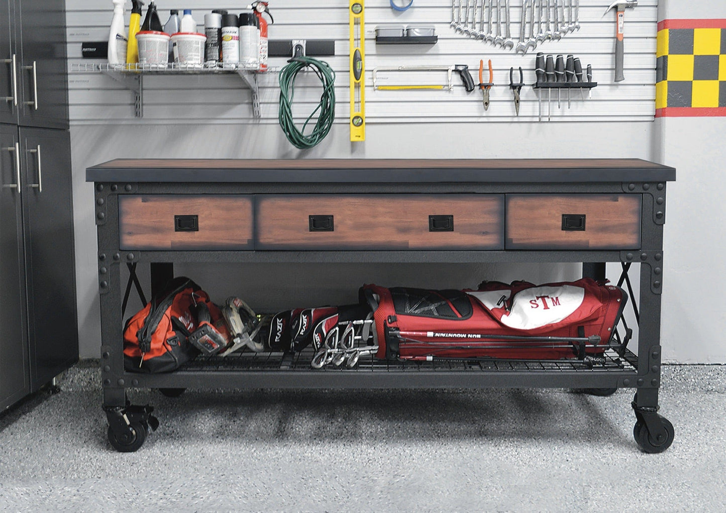 Duramax 72" W x 24" D Rolling Workbench Front View 68001