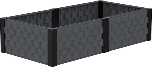 Duramax Garden Bed Rectangle Gray w/Black 86101