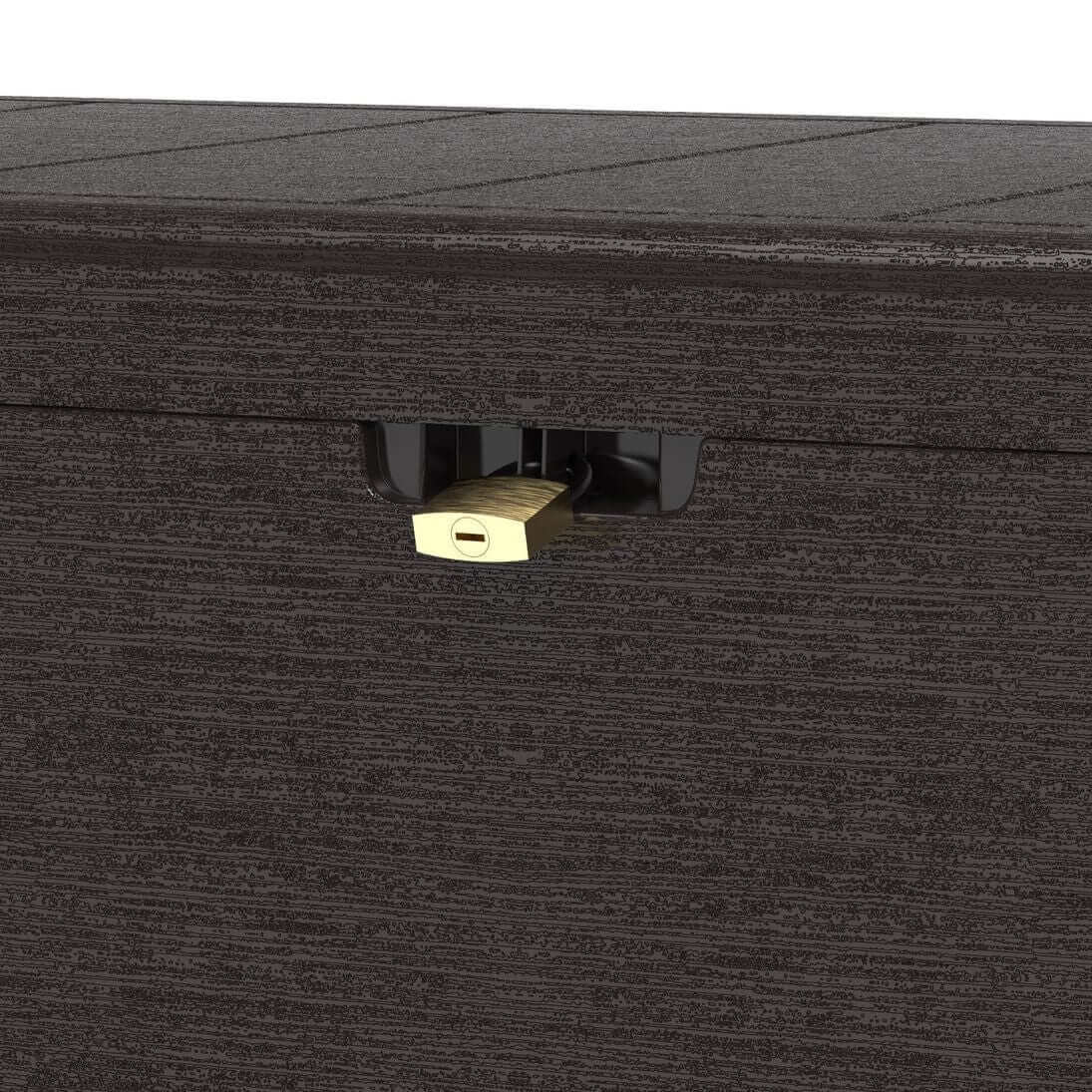 Duramax 71 Gallon Deck Box Brown Lock 86601