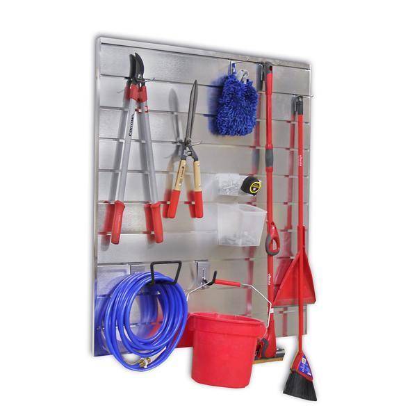 PROSLAT 4 ft. x 4 ft. Aluminium PVC Wall Storage System #88901