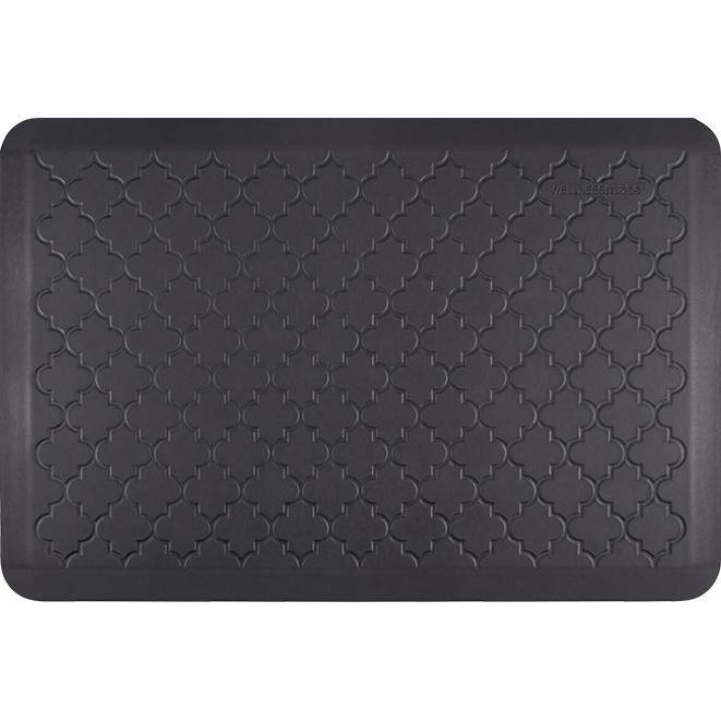 Wellnessmats Trellis Estates Shades of Blue ET32WMRBBLK,Midnight Blue Wellnessmats offers high quality collections of kitchen mats and kitchen rugs.