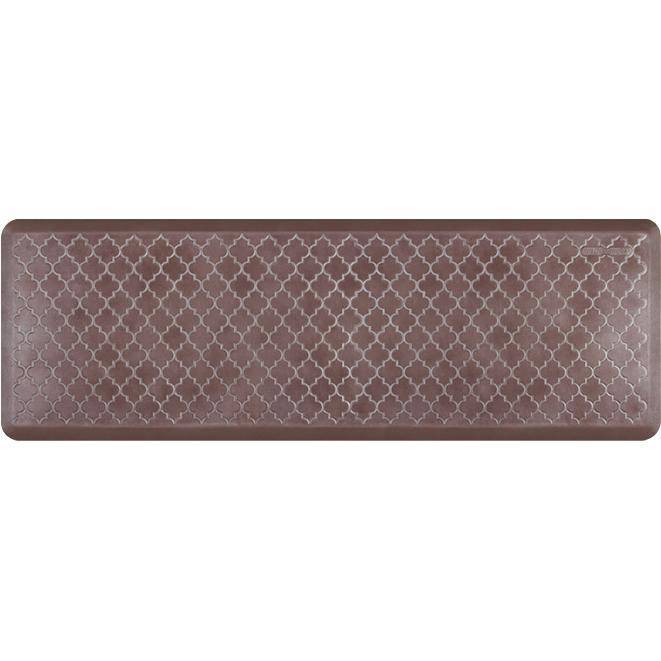 Wellnessmats Trellis Estates Shades of Silver ET62WMRBNBUR,Garnet An anti fatigue mat that increases proper circulation. A non-slip floor mat.