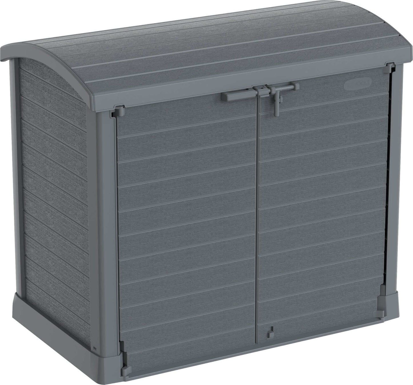 Duramax Storeaway Arc Lid 1200L Gray Side View 86633