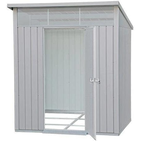 Duramax 6' x 5' Palladium Shed 41872 Door Open - Garage Tools Storage