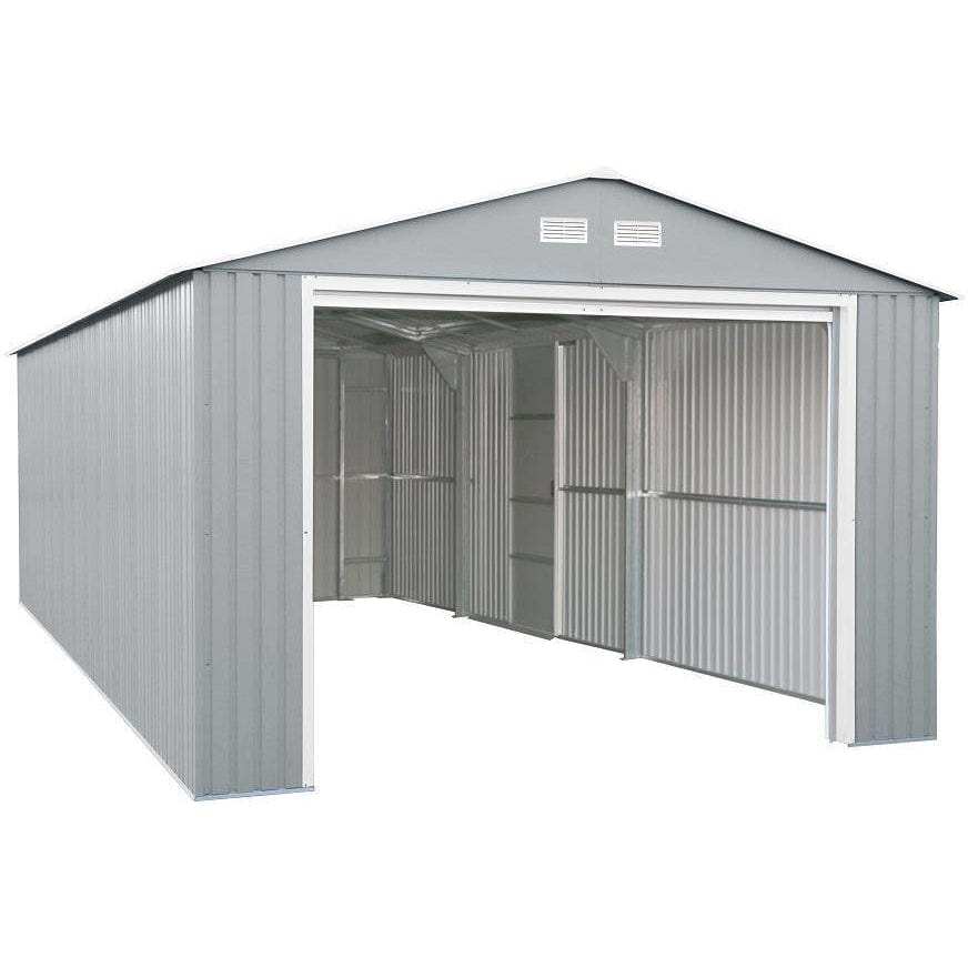 Duramax 12'x20' Imperial Metal Garage Light Gray w/Off White 50952 - Garage Tools Storage