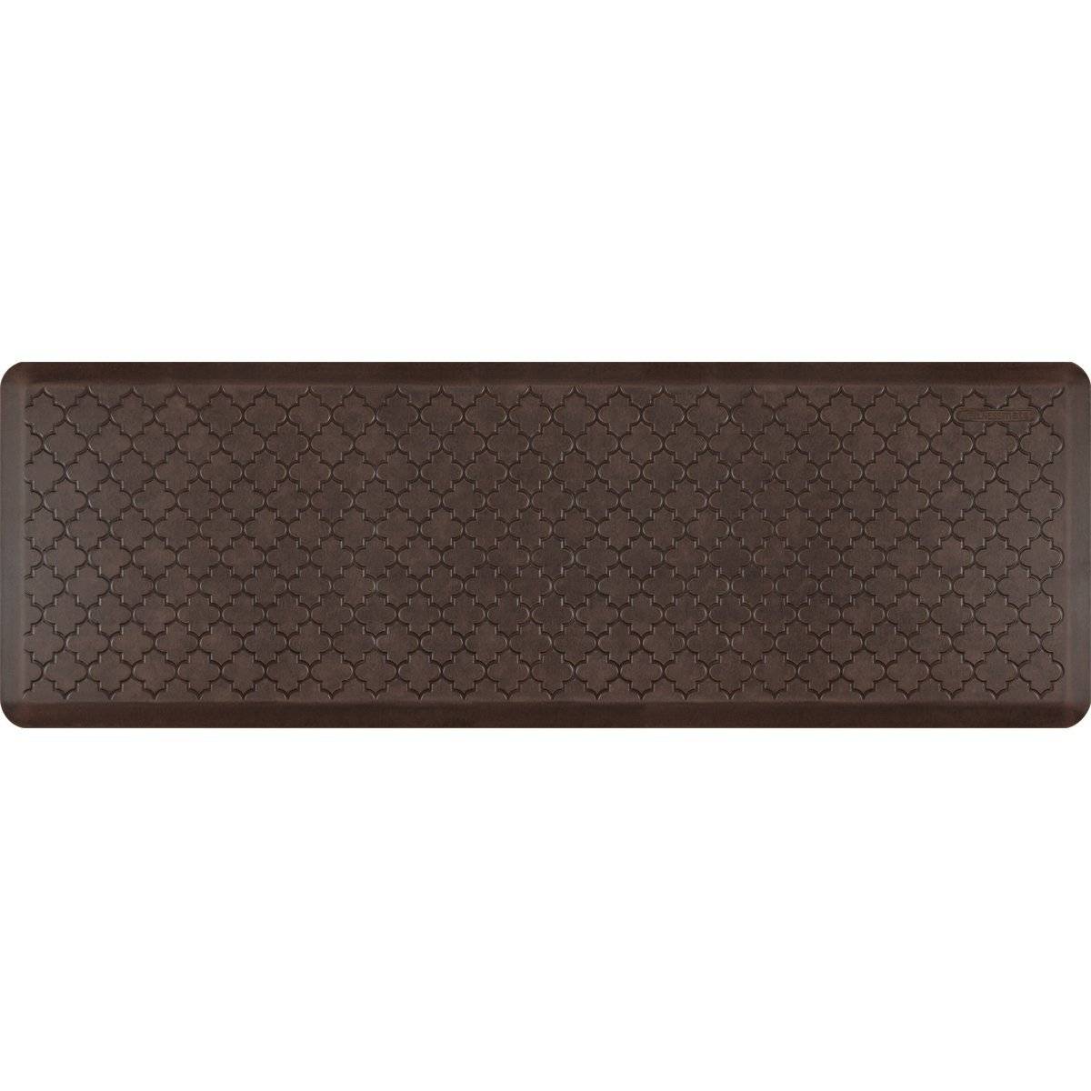 WellnessMats Trellis Antique 6'X2' MT62WMRDB, Antique Dark An anti fatigue mat that increases proper circulation. A non-slip floor mat.