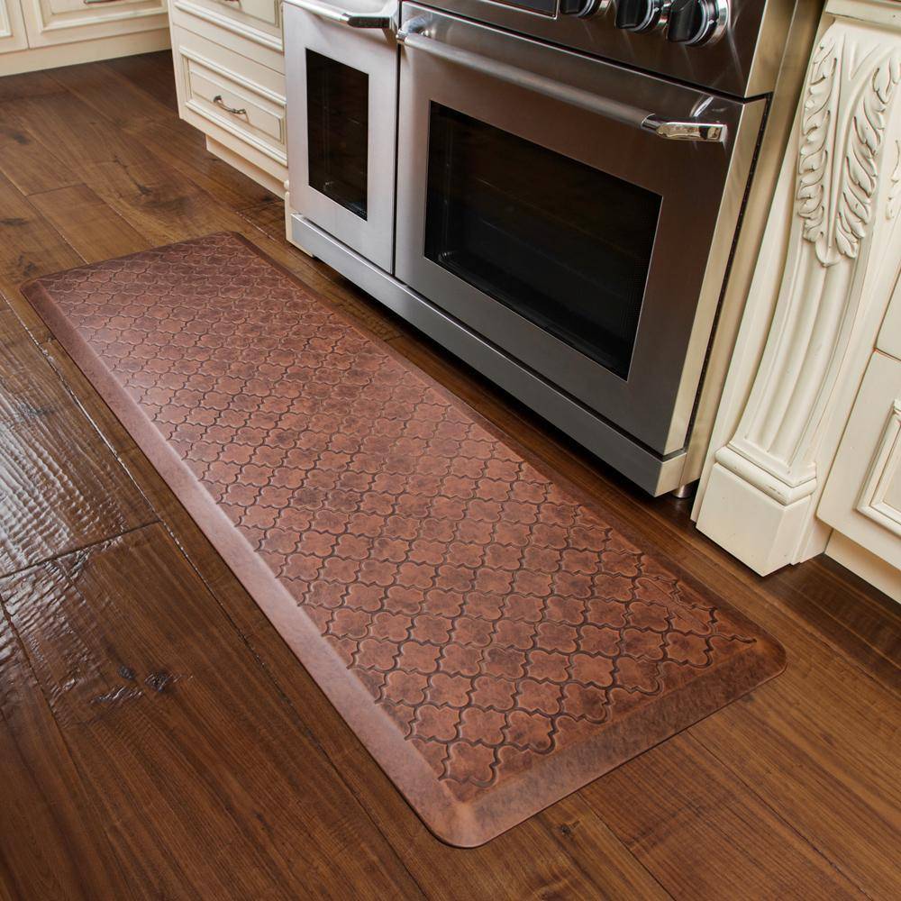 WellnessMats Trellis Antique 6'X2' MT62WMRLT, Antique Light A kitchen rug that relieves pressure and discomfort. A non-toxic ergo mat.