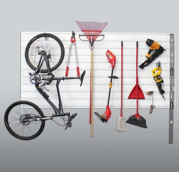 Proslat 8 ft. x 4 ft. PVC Garage Wall Storage Solution - 4 pack 128 sq ft Charcoal P88405