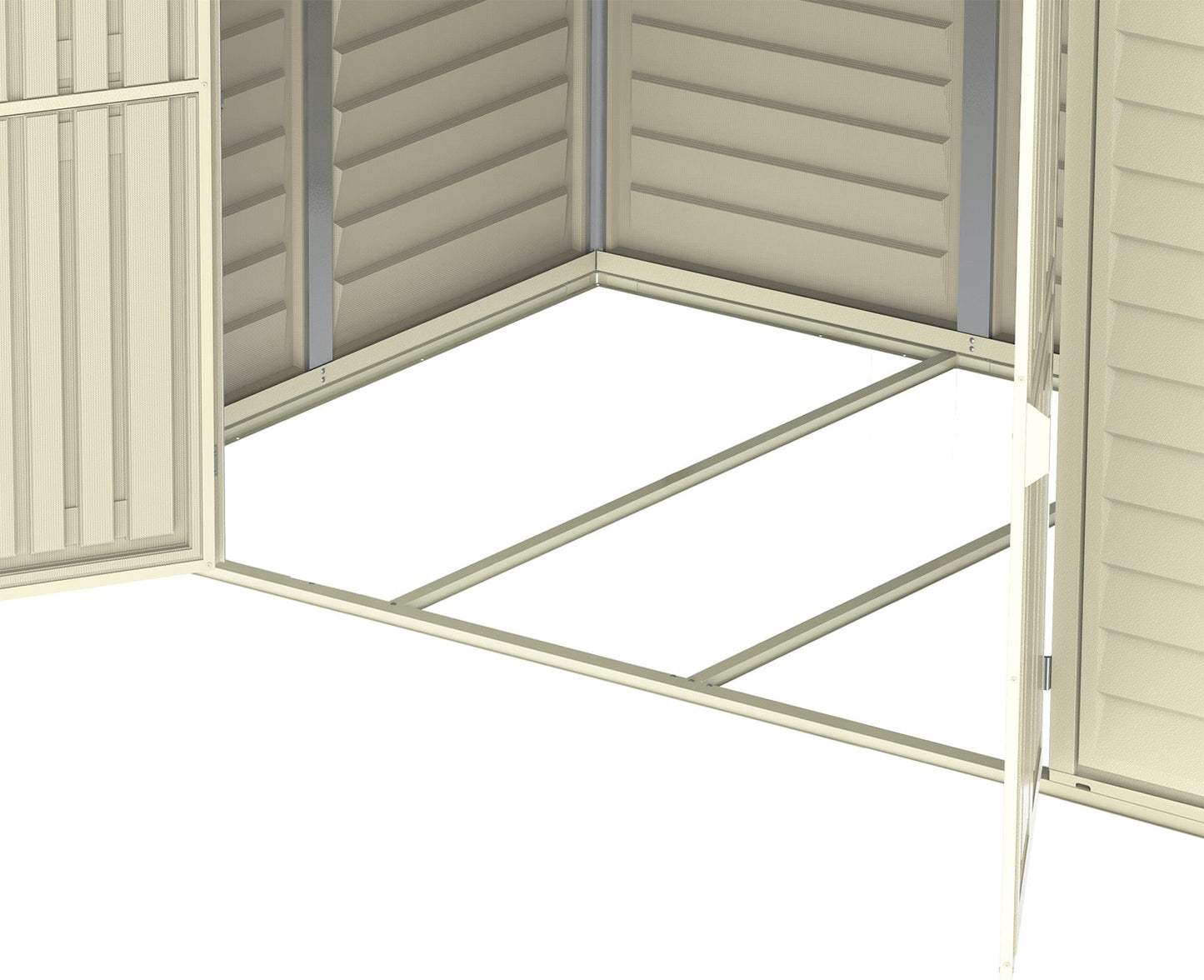 Duramax 8' x 5.5' DuraMate Shed with Foundation Kit Floor Details 00184