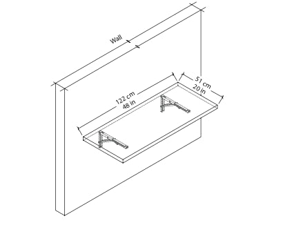Duramax Spence 48" Wall Mounted Folding Table 68032