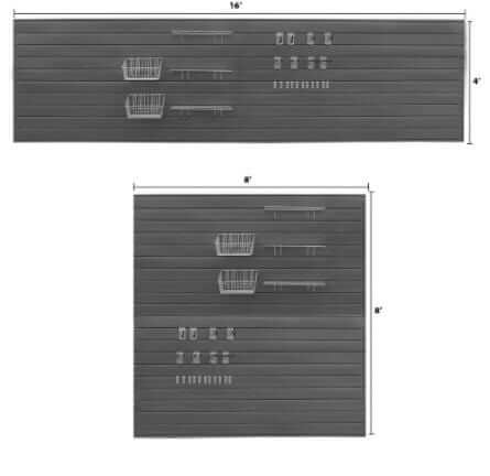 Ultimate Bundle - Charcoal Customizable Wall Storage Panels 33509k