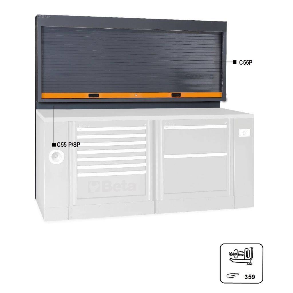 Beta Tools C55 PSP-TOOL PANEL WITH SHUTTER - Garage Tools Storage
