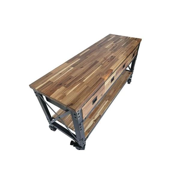 Duramax Darby 72" Metal & Wood Kitchen Island Desk w/ Drawers Top View 68051