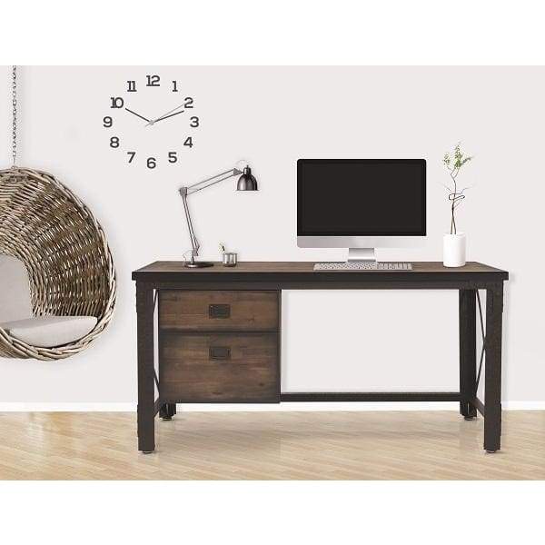 Duramax Jackson 62" Multi purpose Industrial Metal & Wood desk with drawers 68050