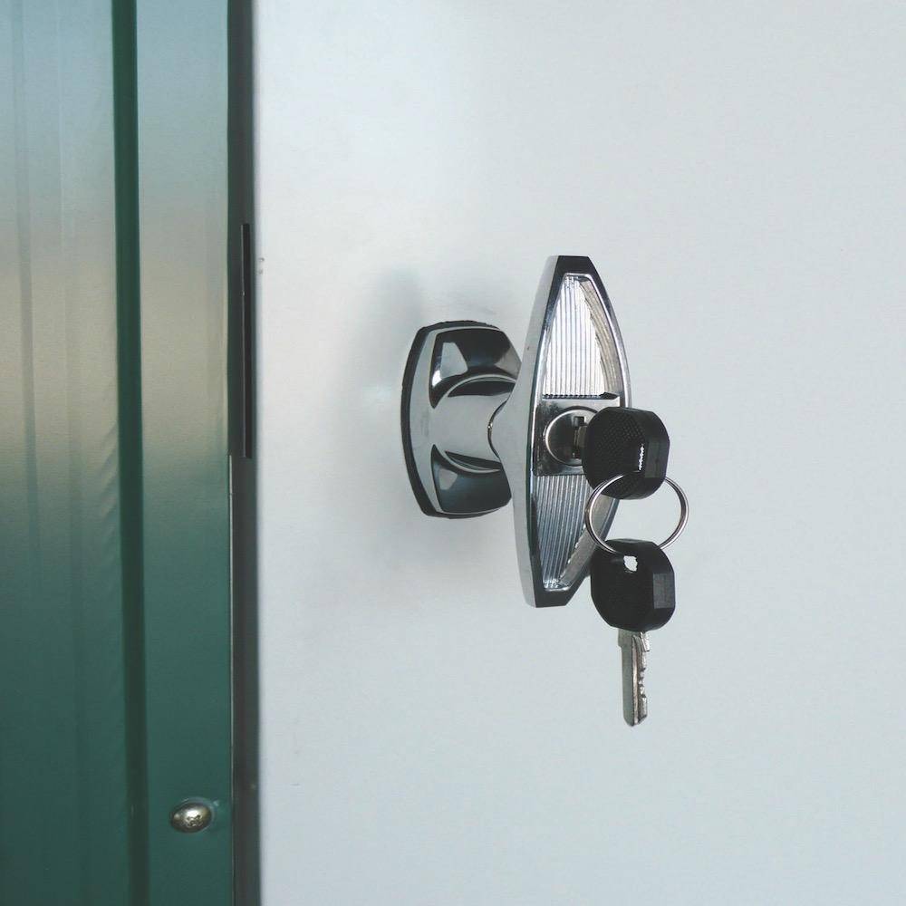 Duramax WoodStore Combo Green with Off White Trim Door Lock 53661