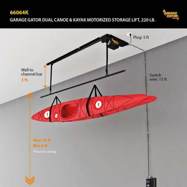 PROSLAT Garage Gator 220 lb Capacity Kayak Pulley System 66064K