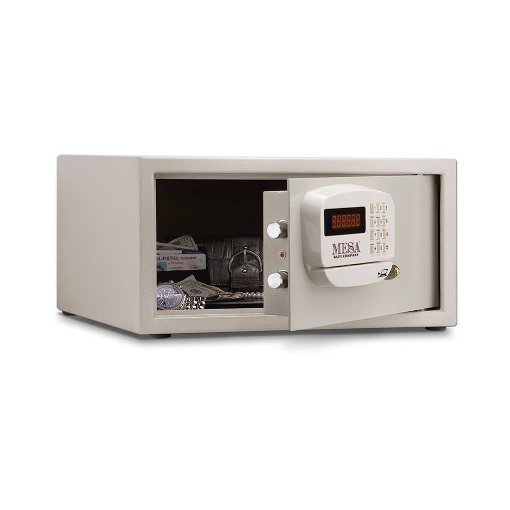 MESA Safes Hotel Home Defense Safe 1.2 cu.ft. w/ Card Swipe,White MHRC916E-WHT