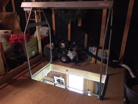 Aladdin Storage Lift vs. Versa Lift Attic Storage Systems