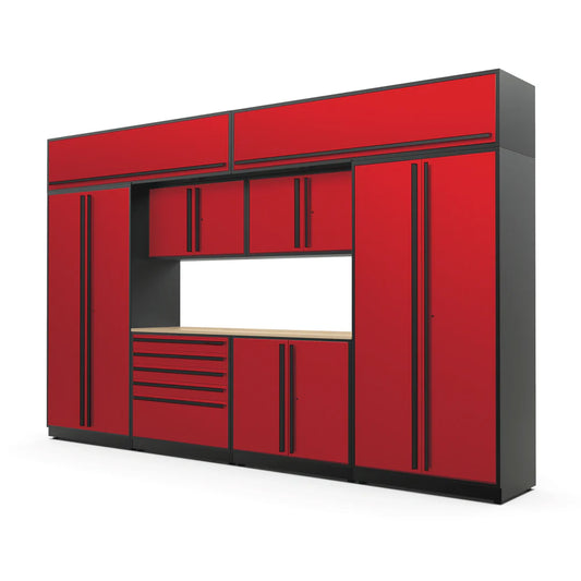 Proslat FusionPlus 13FT Set - MAX with Overheads Black /Maple Wood Traffic Red 51499K