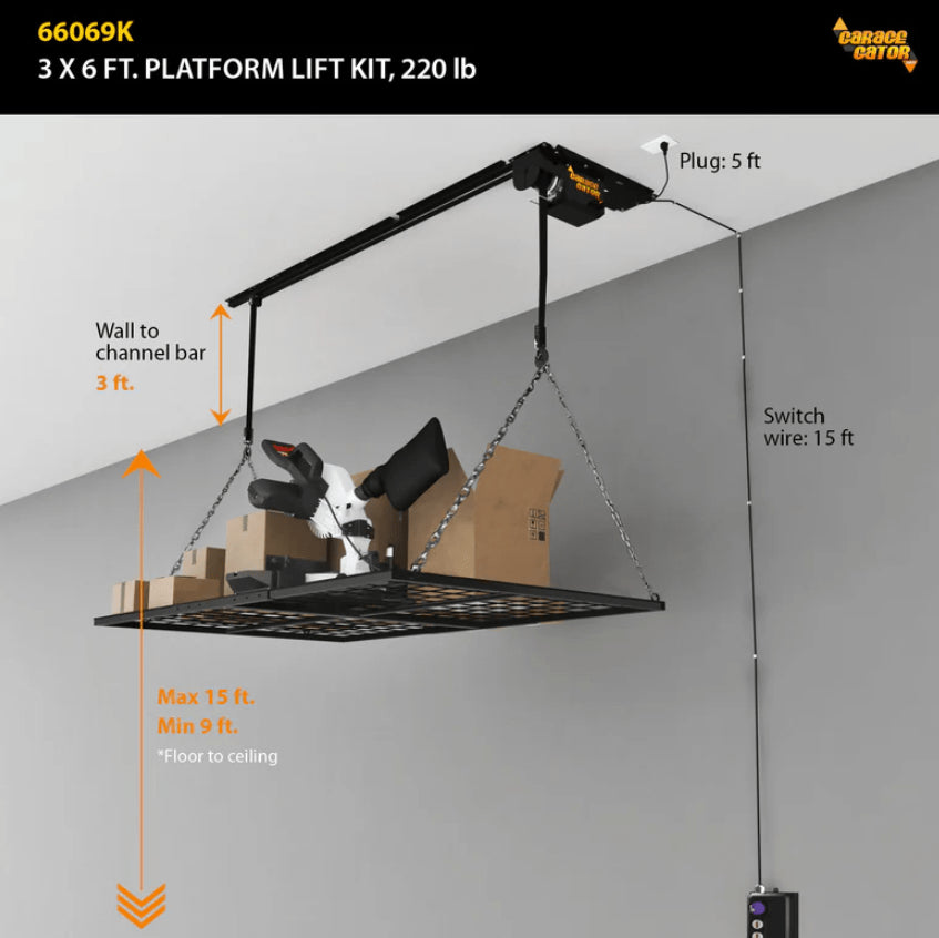 PROSLAT Garage Gator 3 ft x 6 ft Platform 220 lb Lift Kit 66069K