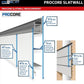Proslat 8 ft. x 4 ft. PROCORE PVC Slatwall White – 4 Pack 128 sq ft 87742K