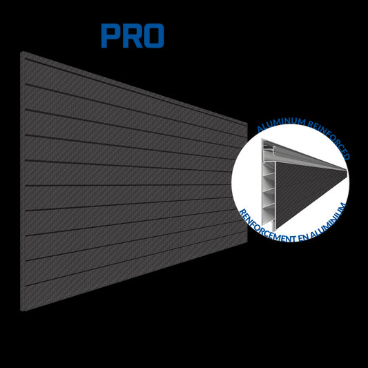 Proslat 8 ft. x 4 ft. PROCORE+ Carbon Fiber PVC Slatwall - 3 Pack 96 sq ft 87753K